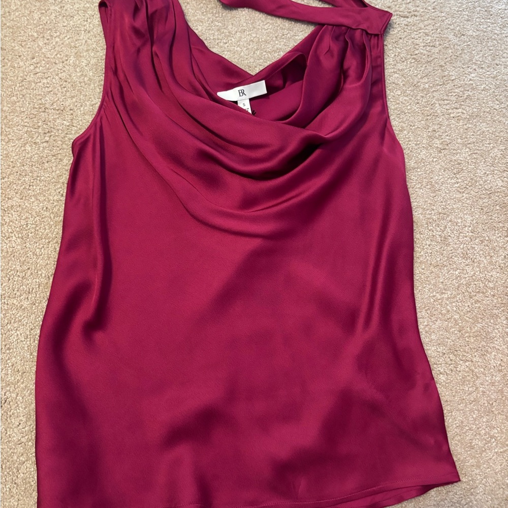 Banana Republic Rich Red Cowl Neck Blouse